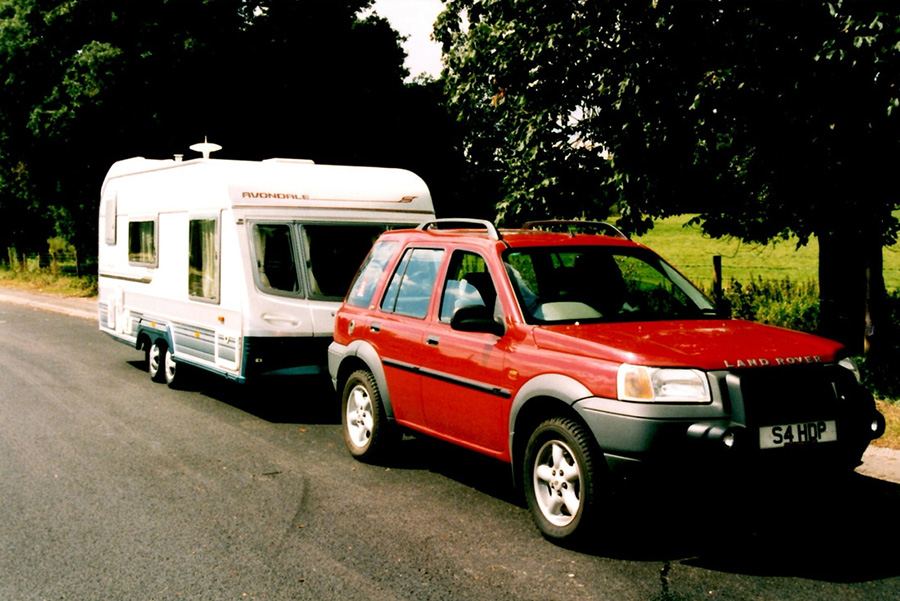 Towing my Avondale caravan on the way to Norfolk on Holiday.